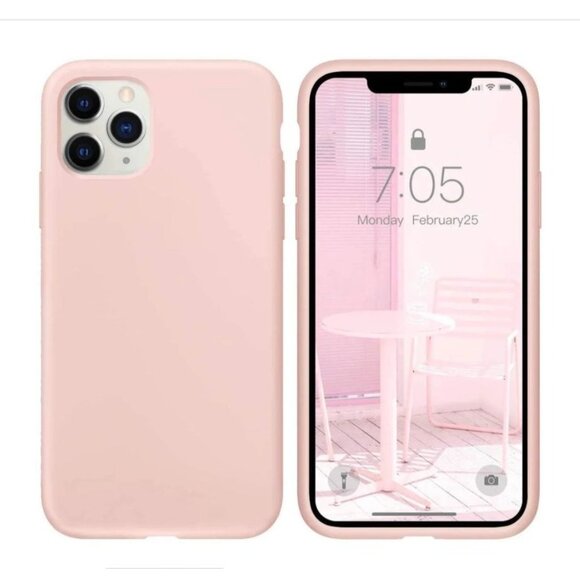 Icesword iPhone 11 Pro Max Premium Silicone Case Pink Anti Scratch Shockproof - Picture 1 of 9
